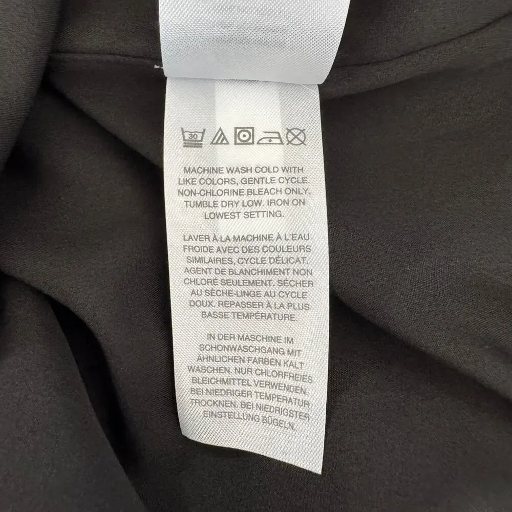 J. CREW MERCANTILE Dress Womens 6 Black White Floral Tiered Maxi Resort Wear - Picture 12 of 14